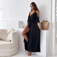 💖Limited Sale 50% OFF💖Women’s Elegant Sexy V Neck Side Slit Dress