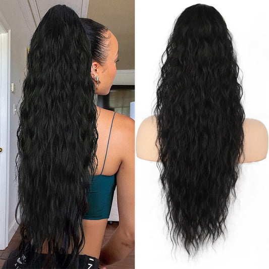 🔥LIMITED SALE 50% OFF🔥Curly Wavy Frizzy Hair Extension with Ponytail