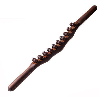 Wooden lymphatic massage stick