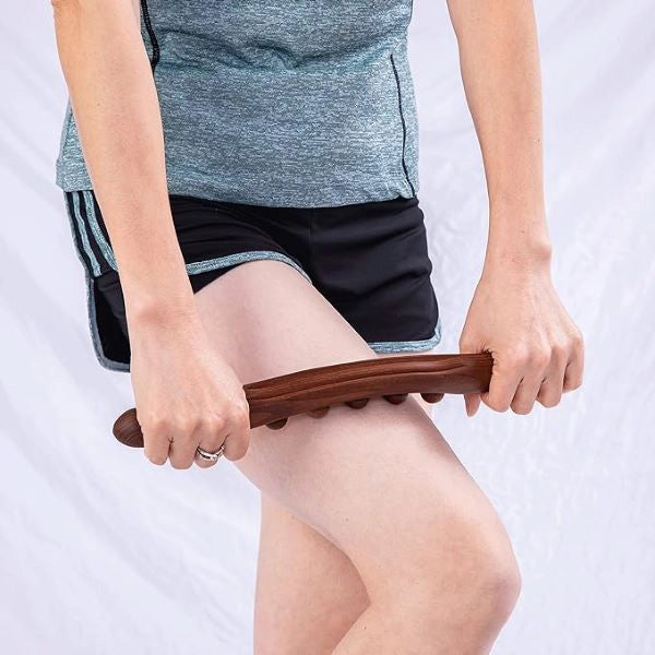 Wooden lymphatic massage stick