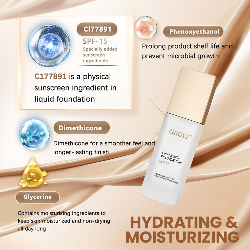 Moisturizing Lasting Lightweight Color Changing Foundation