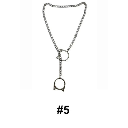 Women's Heart O-Ring Slip Chain Necklace