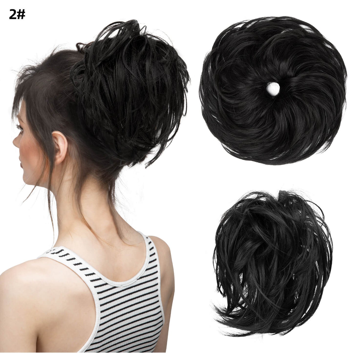 Natural Wig Hair Buns Extension