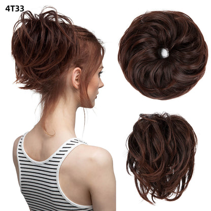 Natural Wig Hair Buns Extension