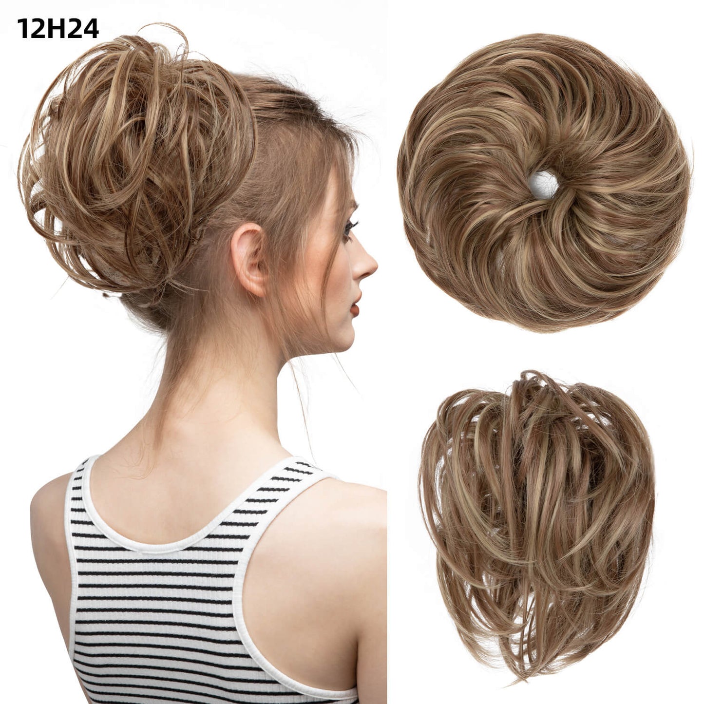 Natural Wig Hair Buns Extension