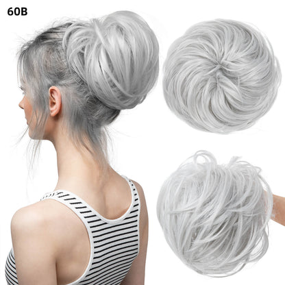 Natural Wig Hair Buns Extension