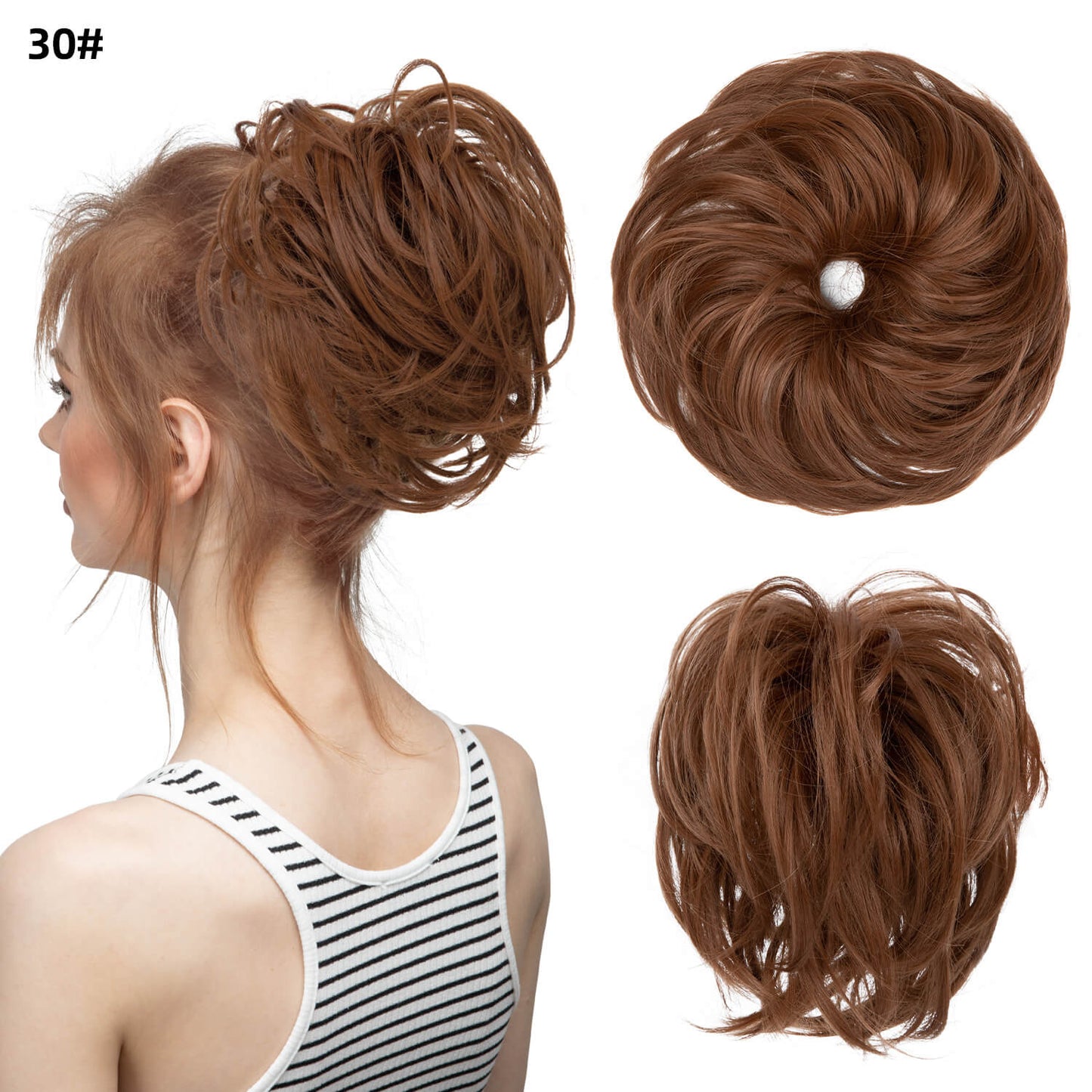 Natural Wig Hair Buns Extension