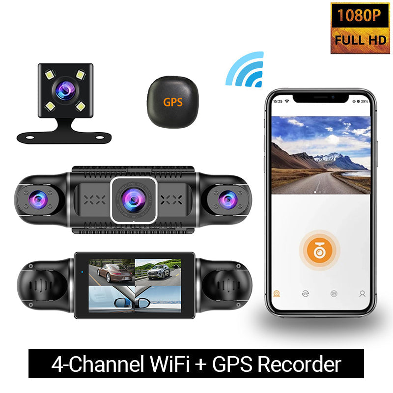 ✨ Driving Security ✨ 4-Channel 1080P Car Recorder