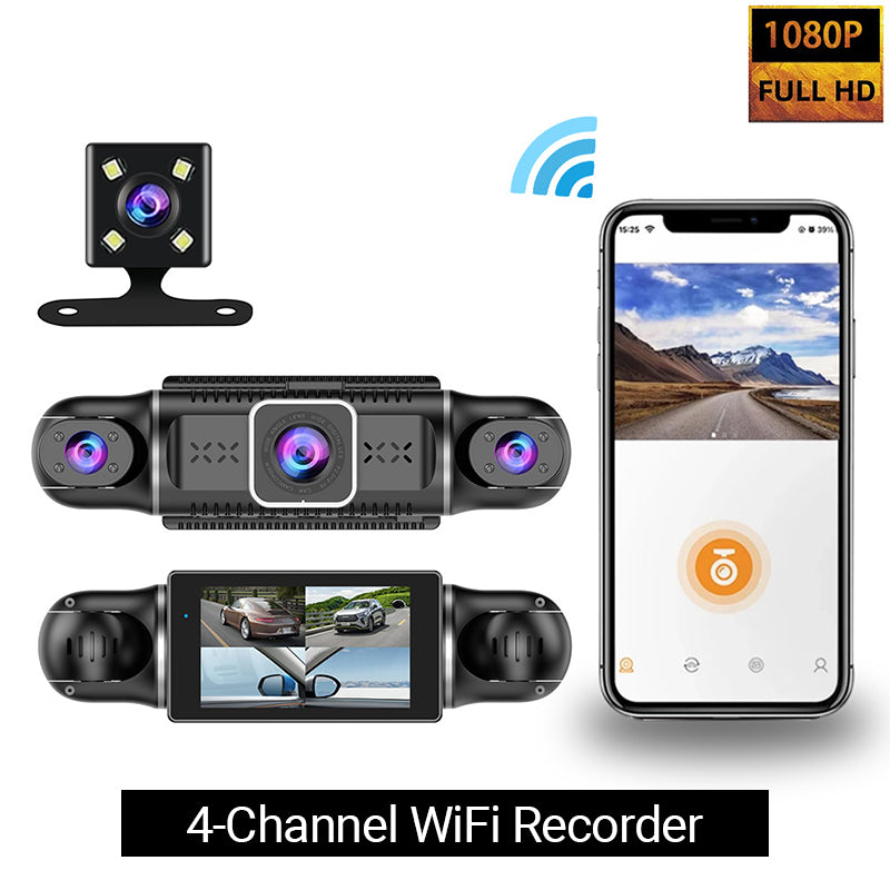 ✨ Driving Security ✨ 4-Channel 1080P Car Recorder