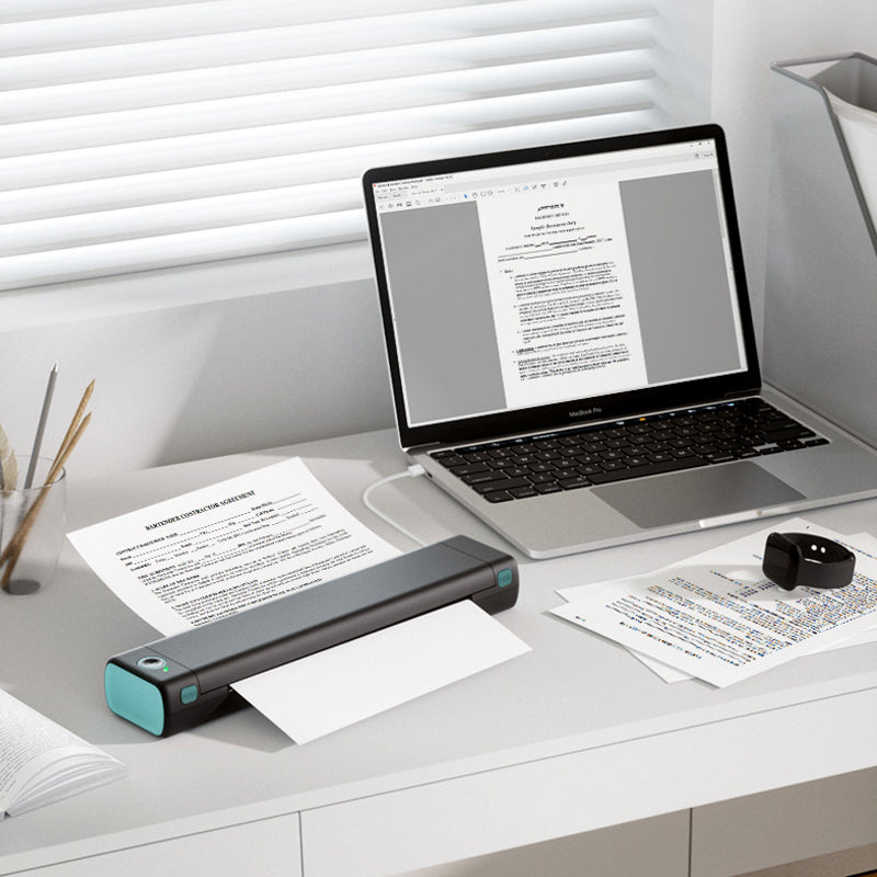 📢📢50% OFF !!!⏰Portable wireless printer, ideal for on the go, D810 Bluetooth thermal printer, supports US letter paper size 8.5 x 11 inches, including printers for tattoo studios and offices.