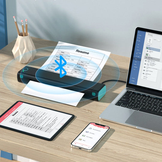 📢📢50% OFF !!!⏰Portable wireless printer, ideal for on the go, D810 Bluetooth thermal printer, supports US letter paper size 8.5 x 11 inches, including printers for tattoo studios and offices.