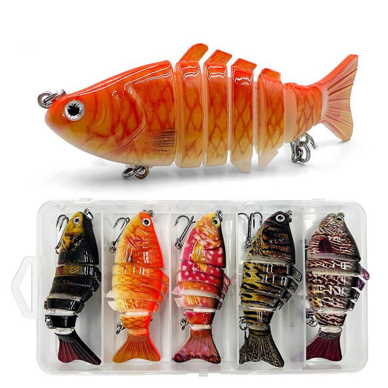 5PCS Lifelike Multi-Jointed Sinking Fishing Lure