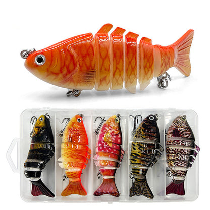 5PCS Lifelike Multi-Jointed Sinking Fishing Lure