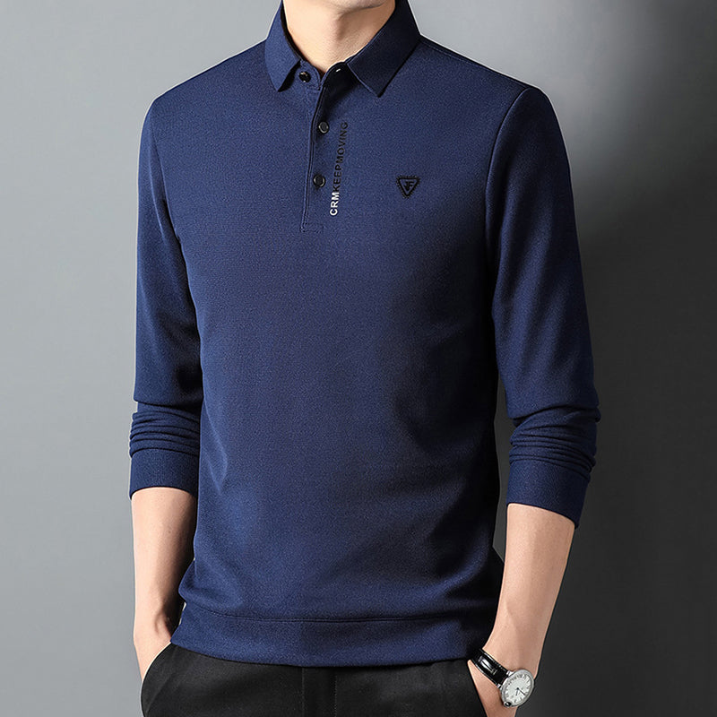 Men's Premium Long-Sleeve Stand Collar Casual Shirt