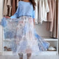 🔥50% off for a limited time🔥Blue Set Bow Back Top & Tulle Skirt