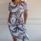Casual Printed Dress with Pockets