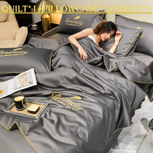 😎Get Ready For Summer🛏️ Summer Simple Ice Silk Quilt❄️
