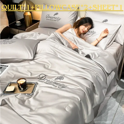 😎Get Ready For Summer🛏️ Summer Simple Ice Silk Quilt❄️
