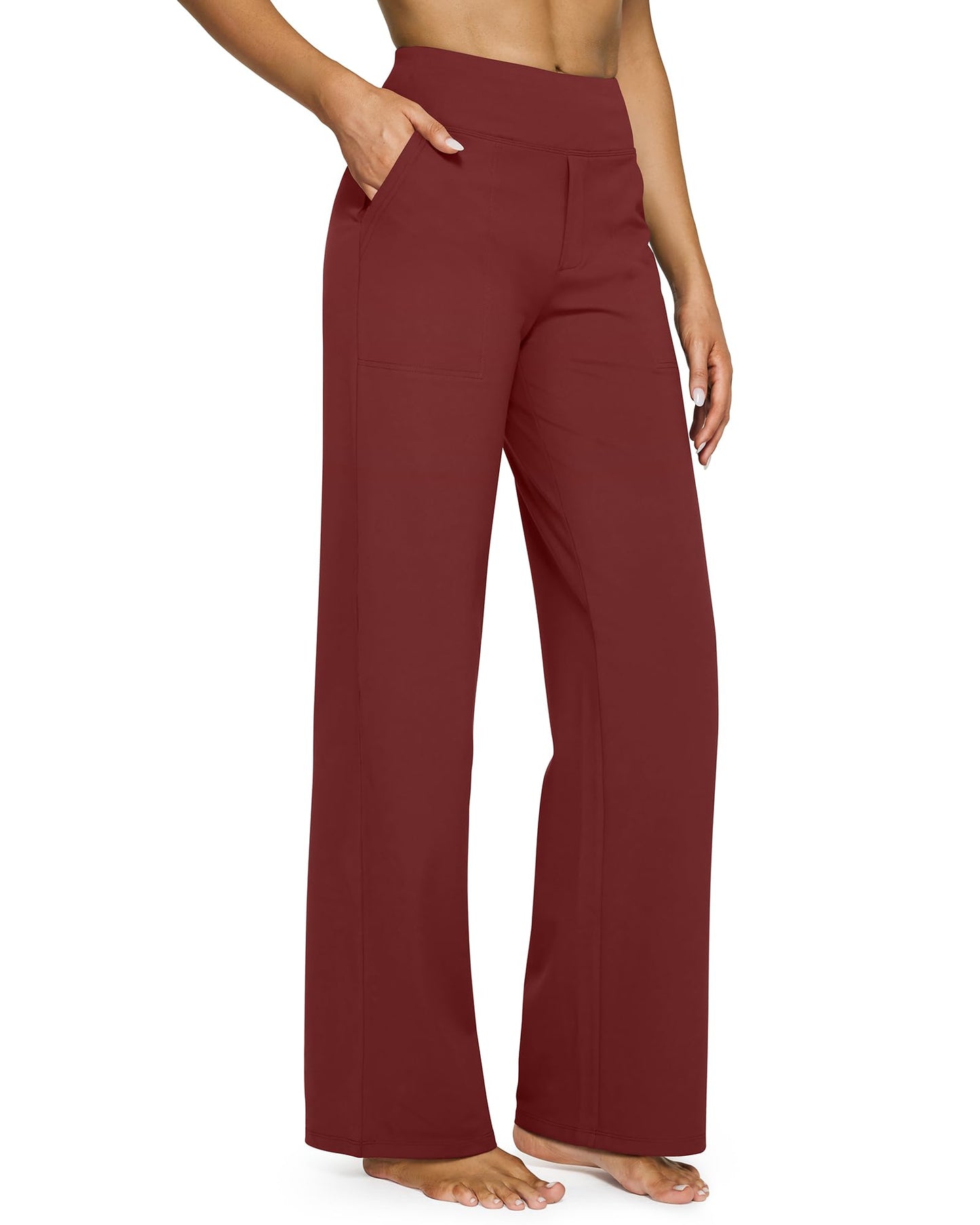 New🔥Women's High Waist Stretch Casual Yoga Wide Leg Pants