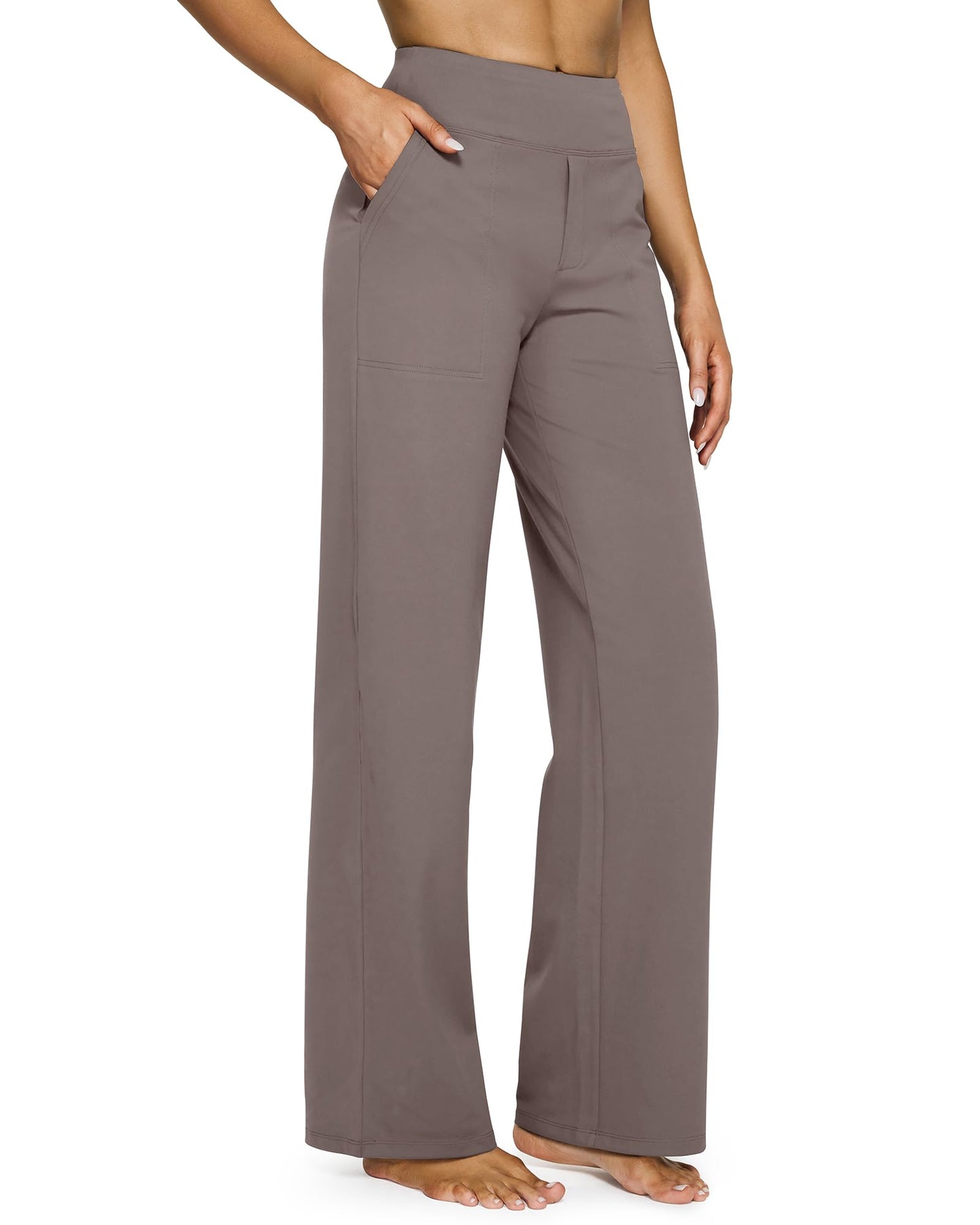 New🔥Women's High Waist Stretch Casual Yoga Wide Leg Pants