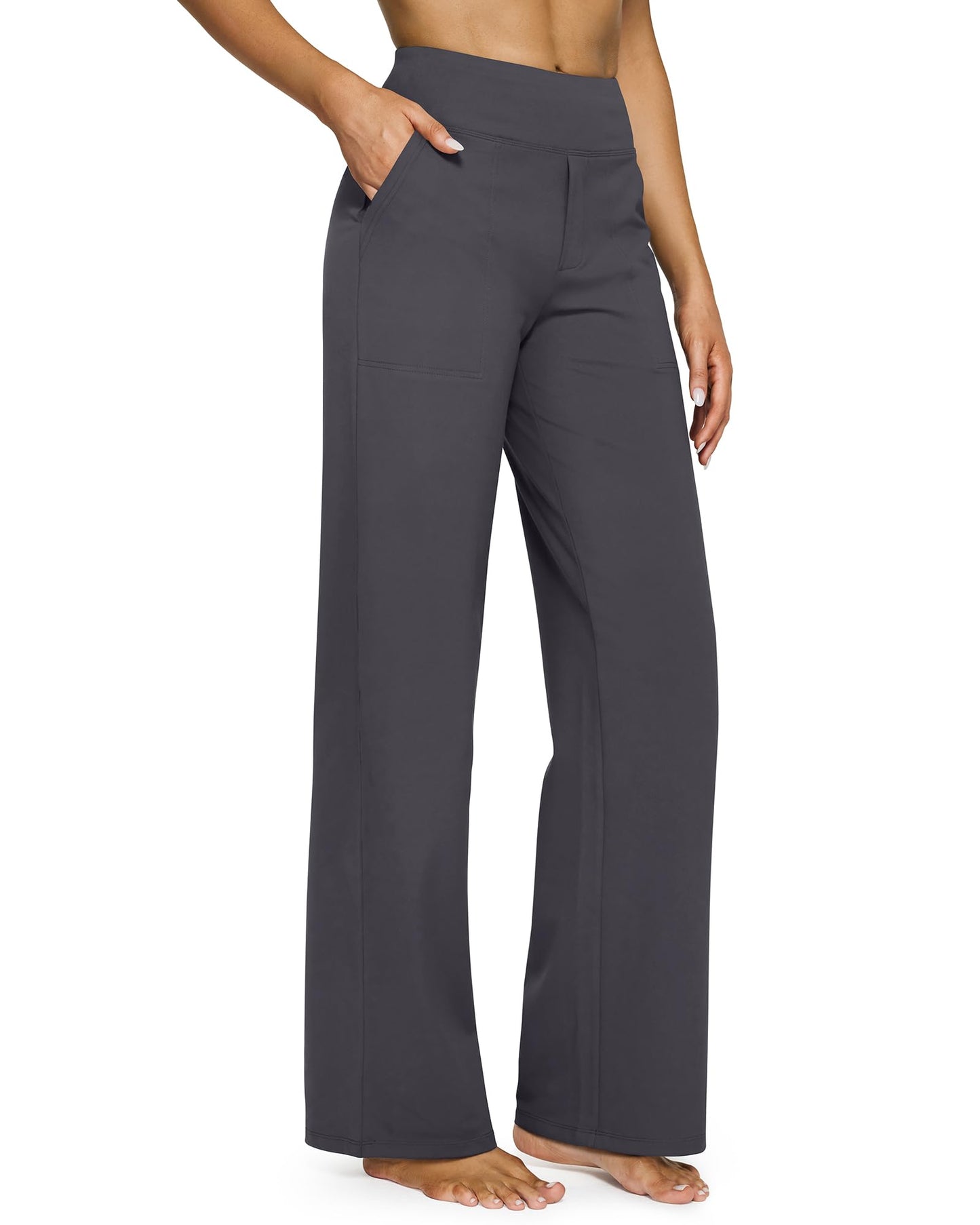 New🔥Women's High Waist Stretch Casual Yoga Wide Leg Pants