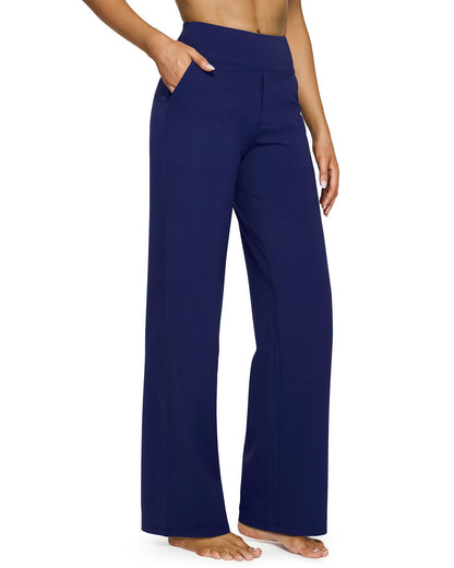 New🔥Women's High Waist Stretch Casual Yoga Wide Leg Pants