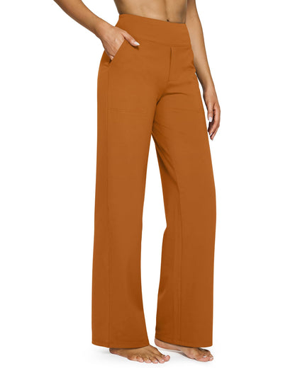 New🔥Women's High Waist Stretch Casual Yoga Wide Leg Pants