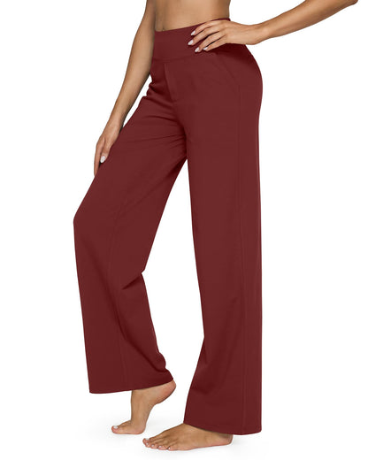 New🔥Women's High Waist Stretch Casual Yoga Wide Leg Pants