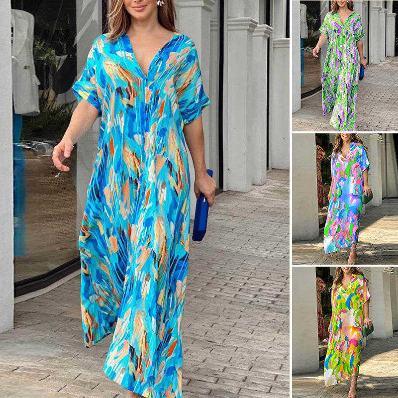 HOT SALE💃 Casual dress with painted print