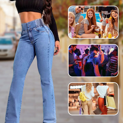 🔥Hot Sale🔥Stretch flare jeans with a high waist