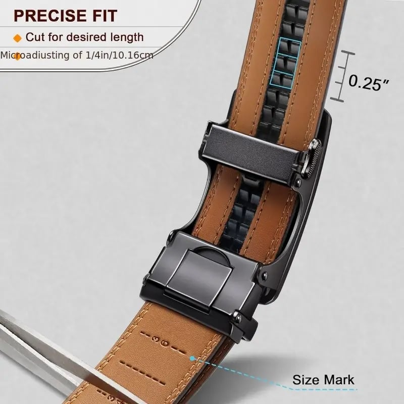 🌸LAST DAY PROMOTION - 50%OFF🌸 Leather Ratchet Belt With Adjustable Buckle