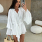 💞Luxurious and refreshing😍Women's Solid Color Loose Mini Dress