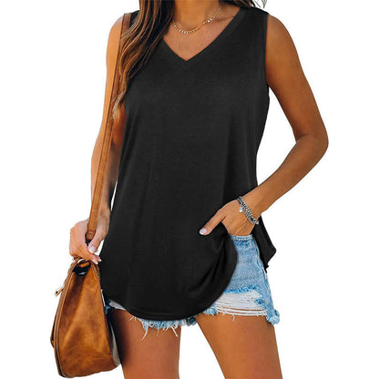 🔥HOT SALE 50% OFF🔥Summer V-Neck Solid Color Vest