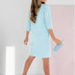 💖Limited Sale 50% OFF💖Round Neck 3/4 Sleeve Dress with Pockets