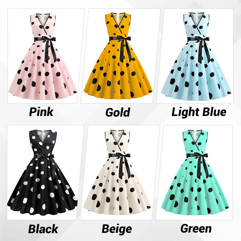 Women’s Vintage Polka Dot Swing Dress