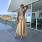 Women’s Spaghetti Straps High Slit Dress