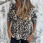 💕Limited Time 50% Off💕Women's Leopard Print Crew Neck Stretch Top