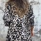 💕Limited Time 50% Off💕Women's Leopard Print Crew Neck Stretch Top