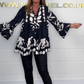 V-Neck Floral Flared Sleeve Ruffle Hem Top💖Spring sale-49% OFF