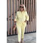 Women's Loose Shirt & Solid Color Pants 2-PCS Set