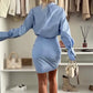 💖💖Lapel Long Sleeve Striped Shirt Dress💖💖