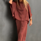 Women's Loose Solid Color Bat-Sleeved 2-Piece Set