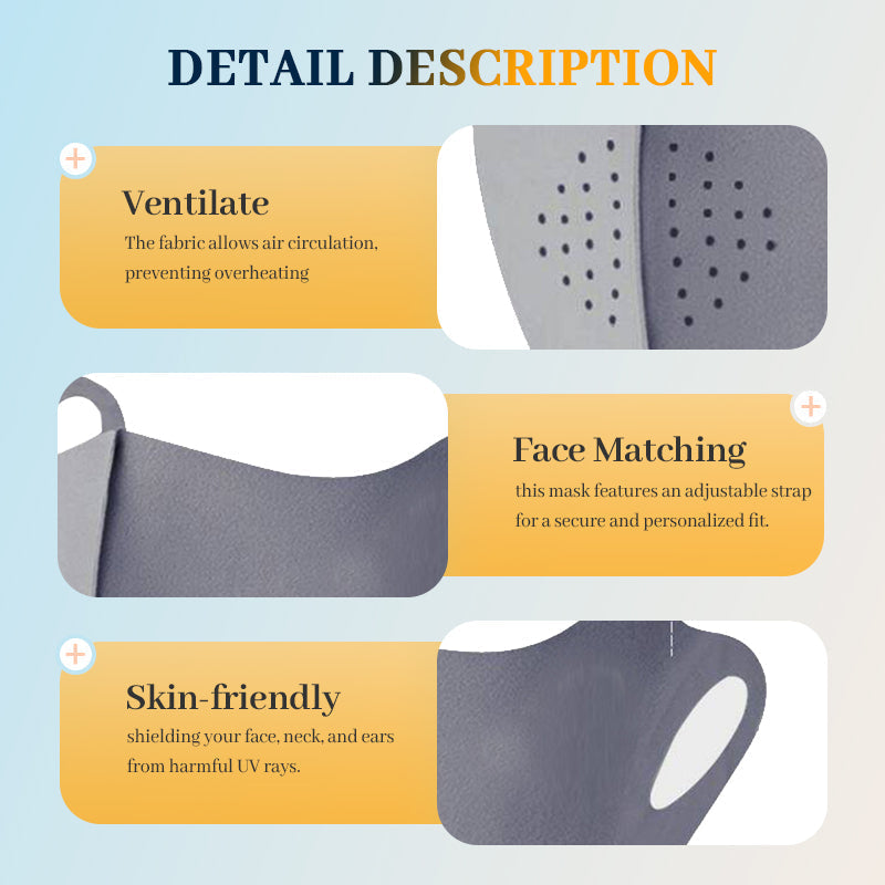 Protects against 99% of UV rays💥Full Face Breathable Sun Protection Mask