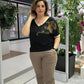 🌸Spring Specials💐 Women's Casual Elegant Printed V-Neck Top