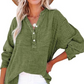 💖Limited Sale 60% OFF💖Women’s Casual Gauze Button Neck Long Sleeve Blouse