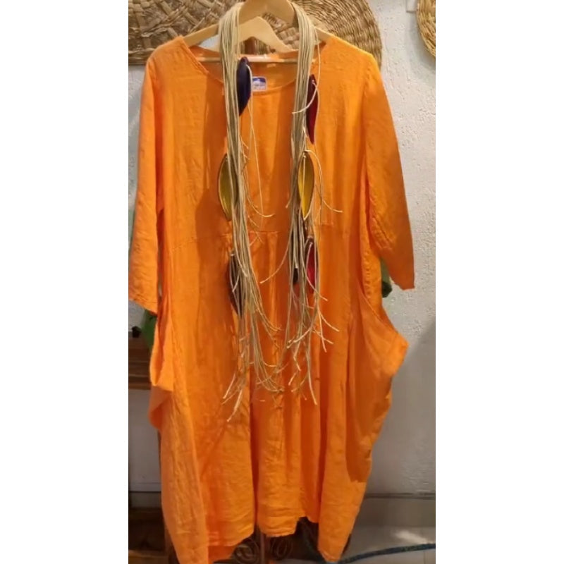 💖Limited Sale 50% OFF💖Women's Casual Boho Style Long-Sleeve Linen Dress