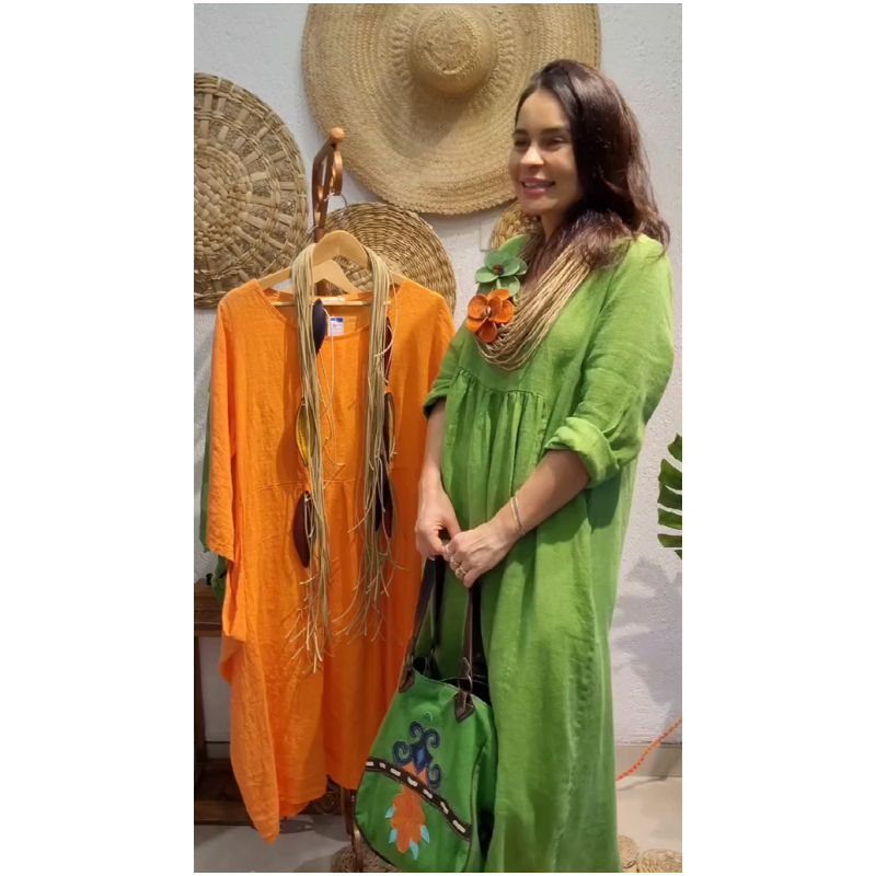💖Limited Sale 50% OFF💖Women's Casual Boho Style Long-Sleeve Linen Dress
