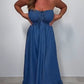 💕Limited Sale 50% OFF💕Women’s Denim Halter Maxi Dress