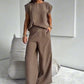 Women’s 2-Piece T-Shirt & Wide Leg Dress Pants Set