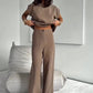 Women’s 2-Piece T-Shirt & Wide Leg Dress Pants Set